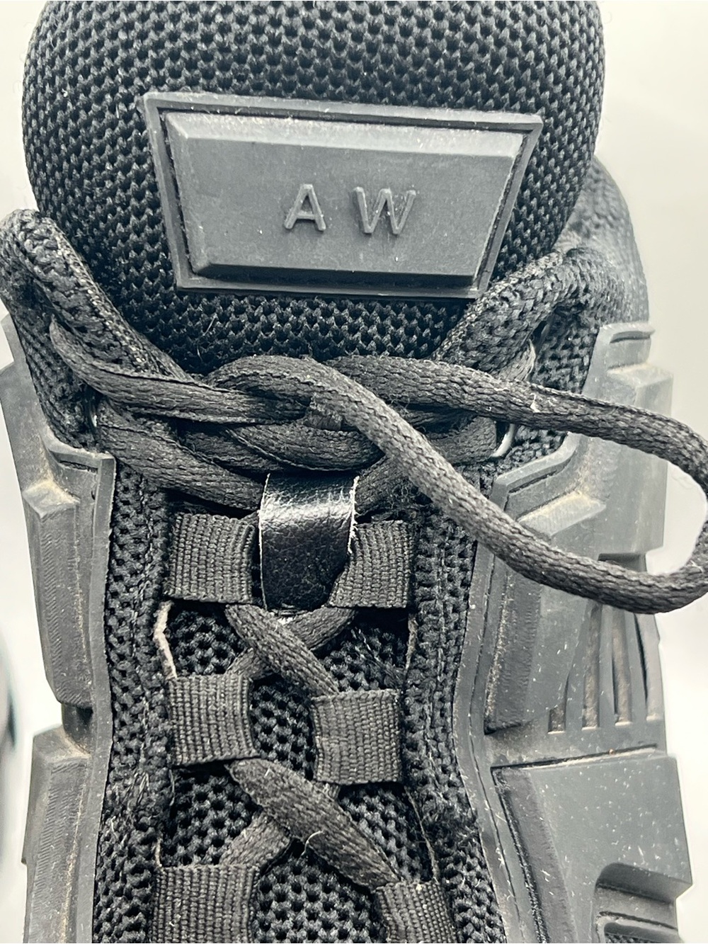 Men's Black Chunky Lace-Up Sneakers - Picture 8 of 12